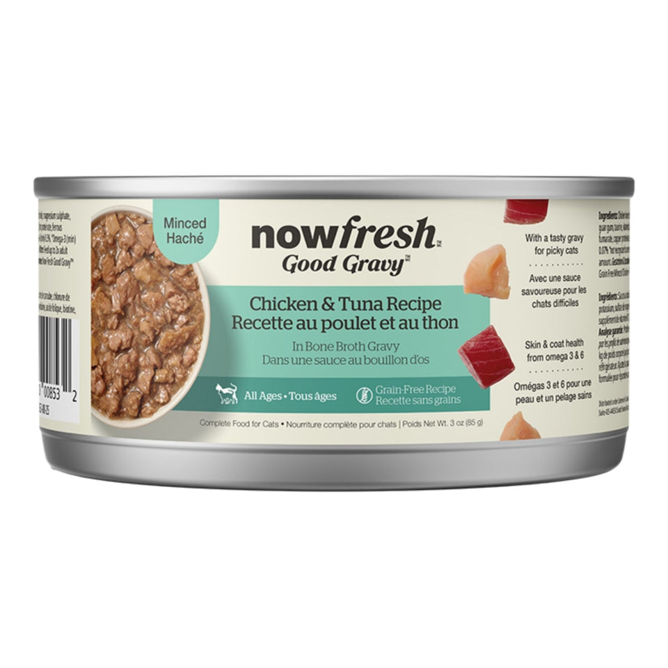 Now Fresh Cat Good Gravy Grain Free Minced Chicken & Tuna Recipe 3oz. (Case of 12)
