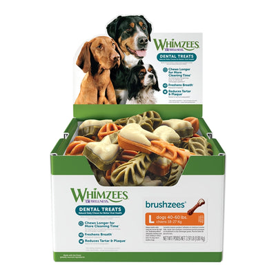 Whimzees Brusheez Large Bulk Box, 30-Count