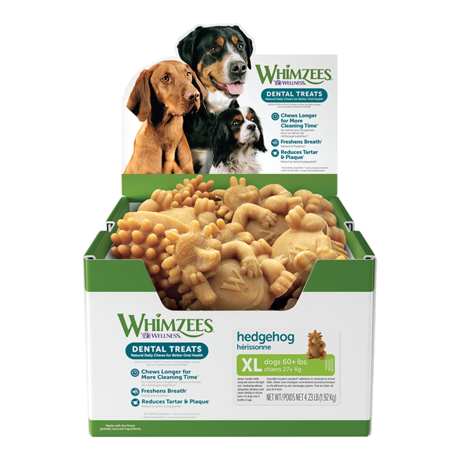 Whimzees Bulk Box Hedgehog Large 30 Count