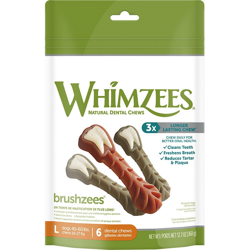 Whimzees Brushzees Large, 12.7 oz Bag