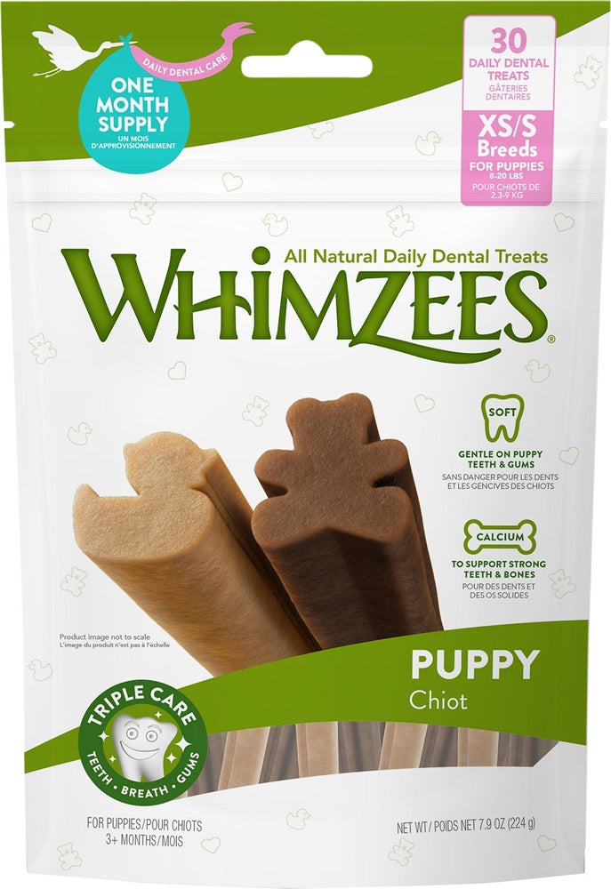 Whimzee Puppy Dog Chews Xsmall-Small, 7.9 oz