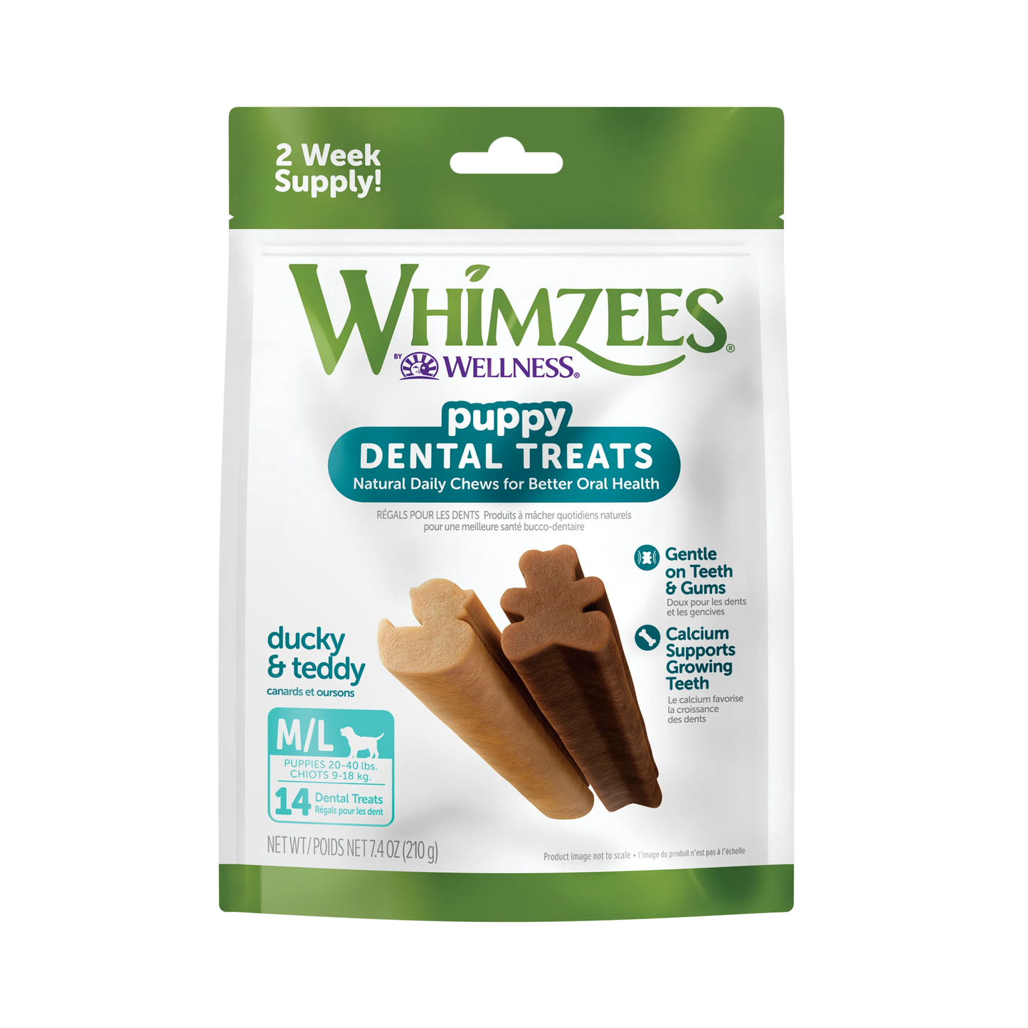Whimzee Puppy Dog Chews Medium-Large, 7.4 oz