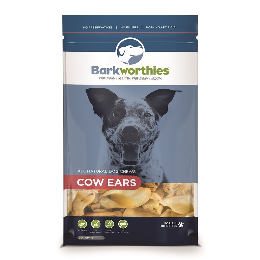 Barkworthies Cow Ears 1ea/10 pk - Pets Perfect
