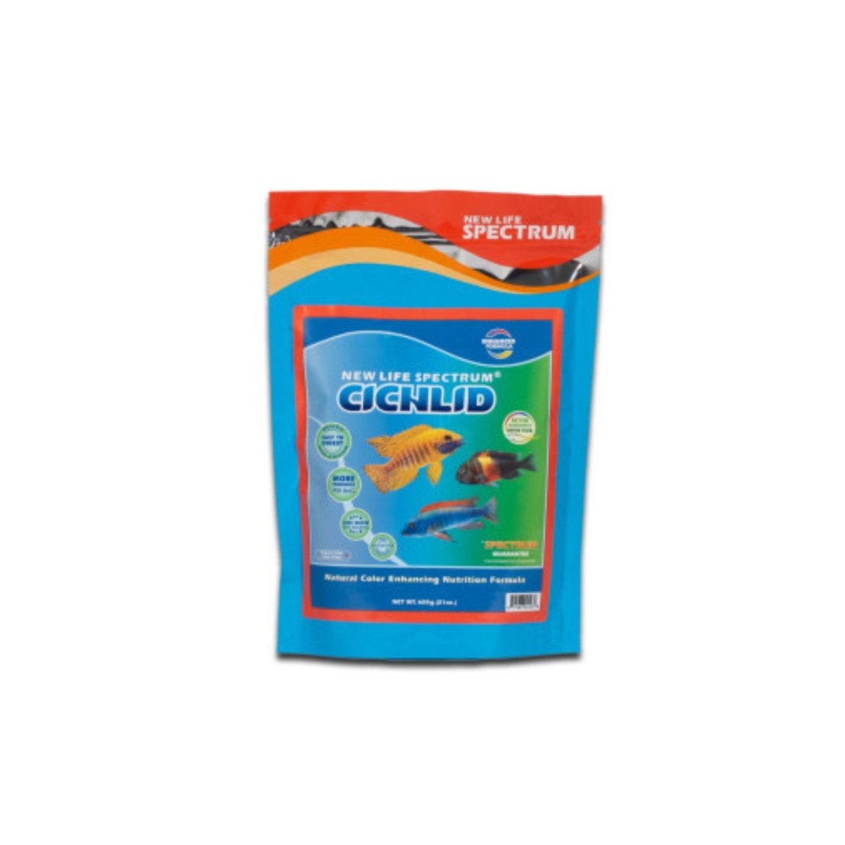 New Life Spectrum Color Enhancing Fish Food for Cichlids 1ea/1 mm, Regular, 600 g - Pets Perfect