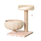 PetPals Cozy V2 2 - Level Cat Tree Beige & Cream 29 in - Pets Perfect