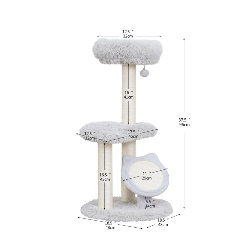 PetPals Rockview 2-Level Cat Tree
Ivory 37 in