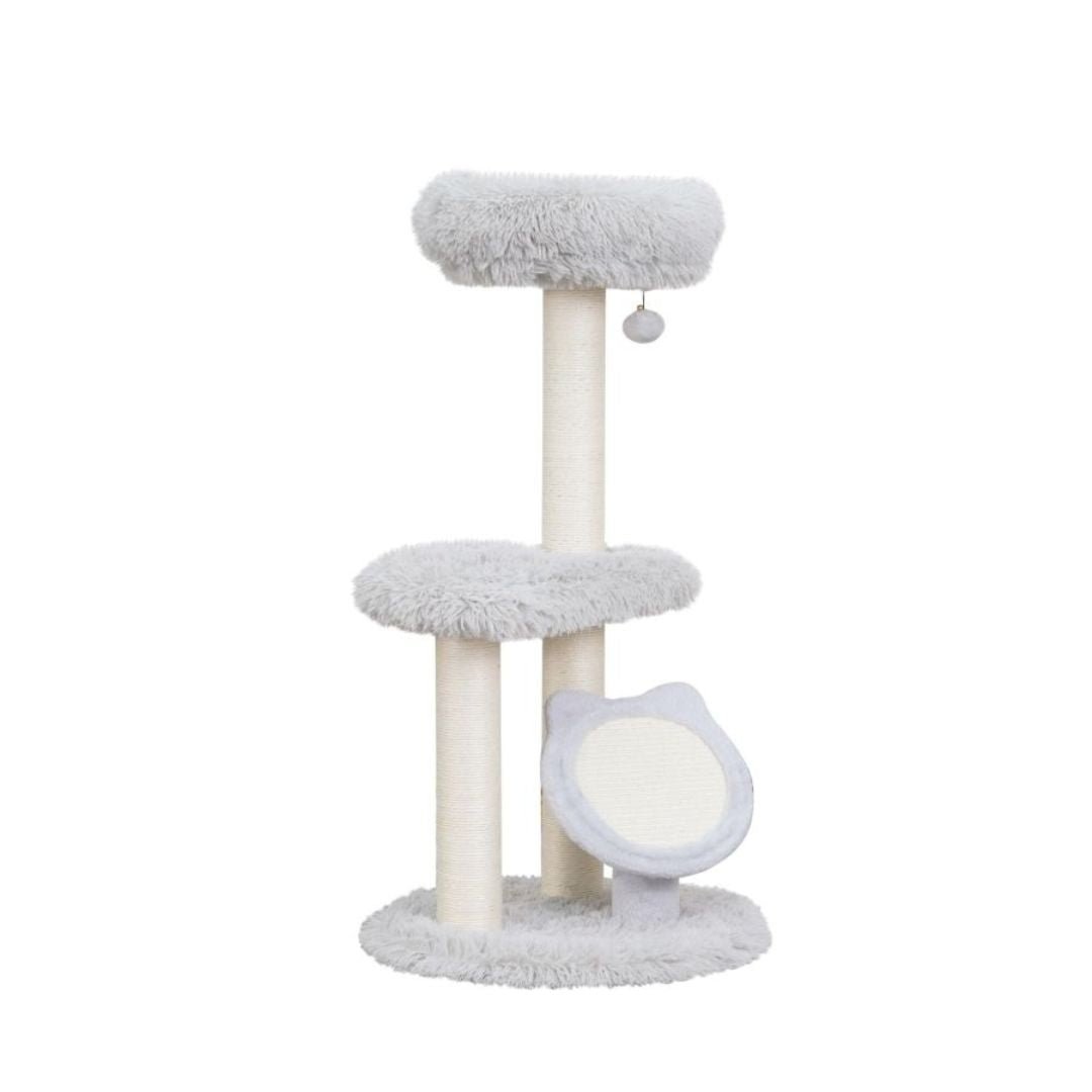 PetPals Rockview 2 - Level Cat Tree Ivory 37 in - Pets Perfect