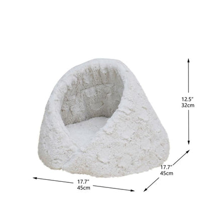 PetPals Rose Cradle Pet Bed Ivory 17.7 in - Pets Perfect