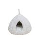 PetPals Rose Hut Pet Bed Ivory 17.7 in - Pets Perfect