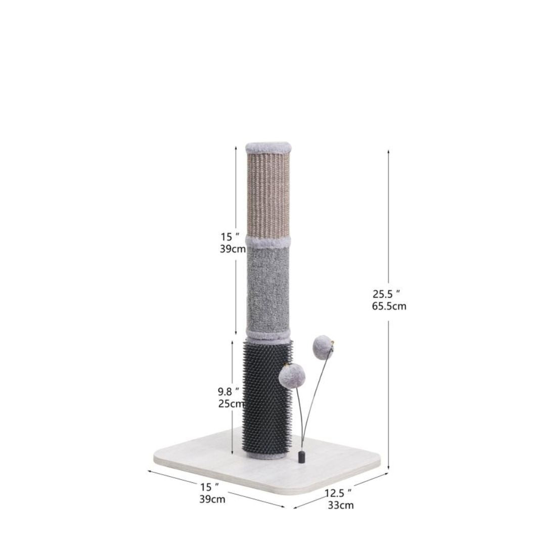 PetPals Urbane Cat Scratcher Grey/Tan/Black 24.5 in - Pets Perfect