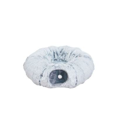 PetPals Khione 2-in-1 Cat Tunnel & Bed Grey 33.4 in