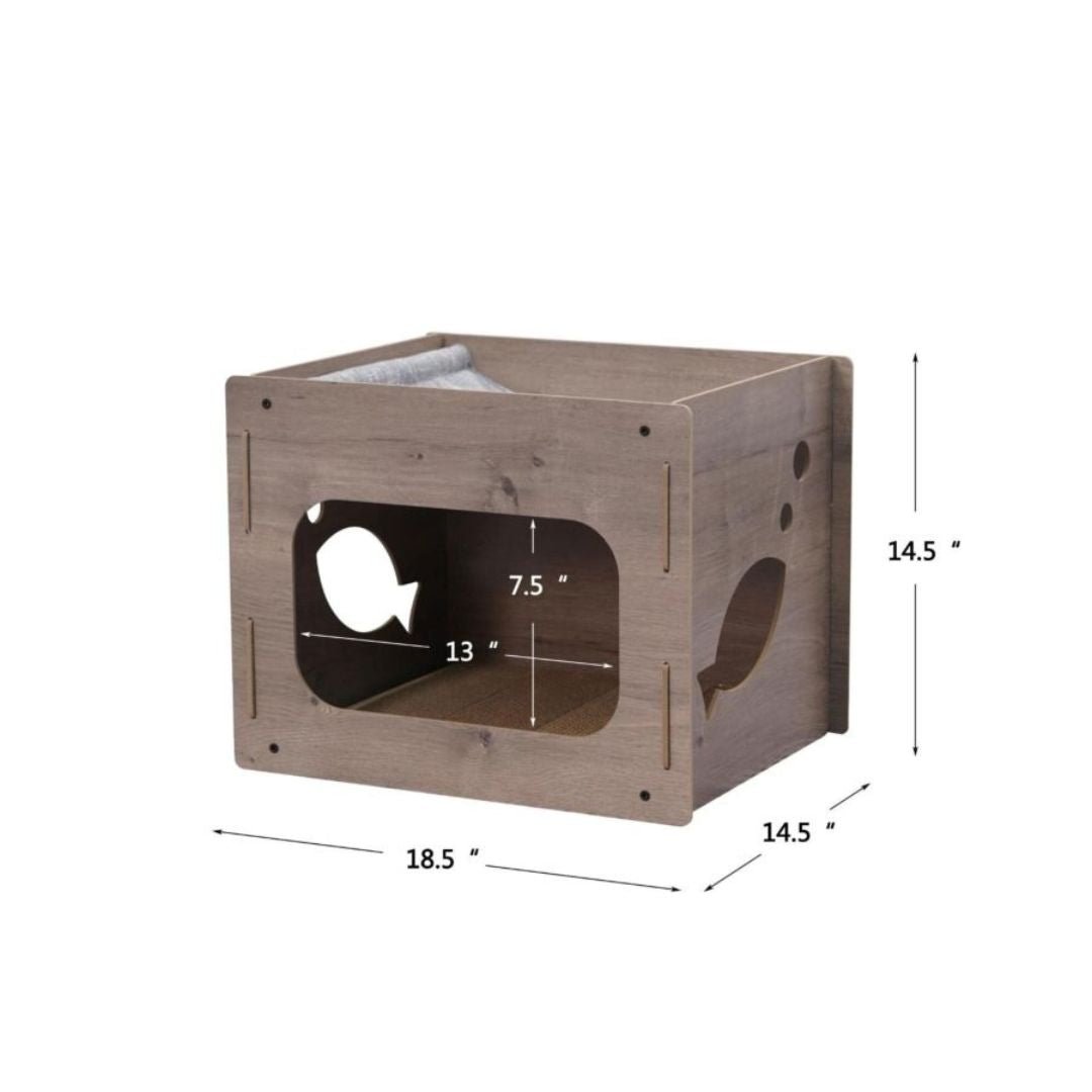 PetPals Jodie Condo Cat Scratcher Brown 14.5 in - Pets Perfect