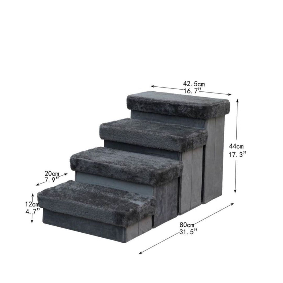 PetPals 2in1 4-Level Pet Stairs
Charcoal 17 in
