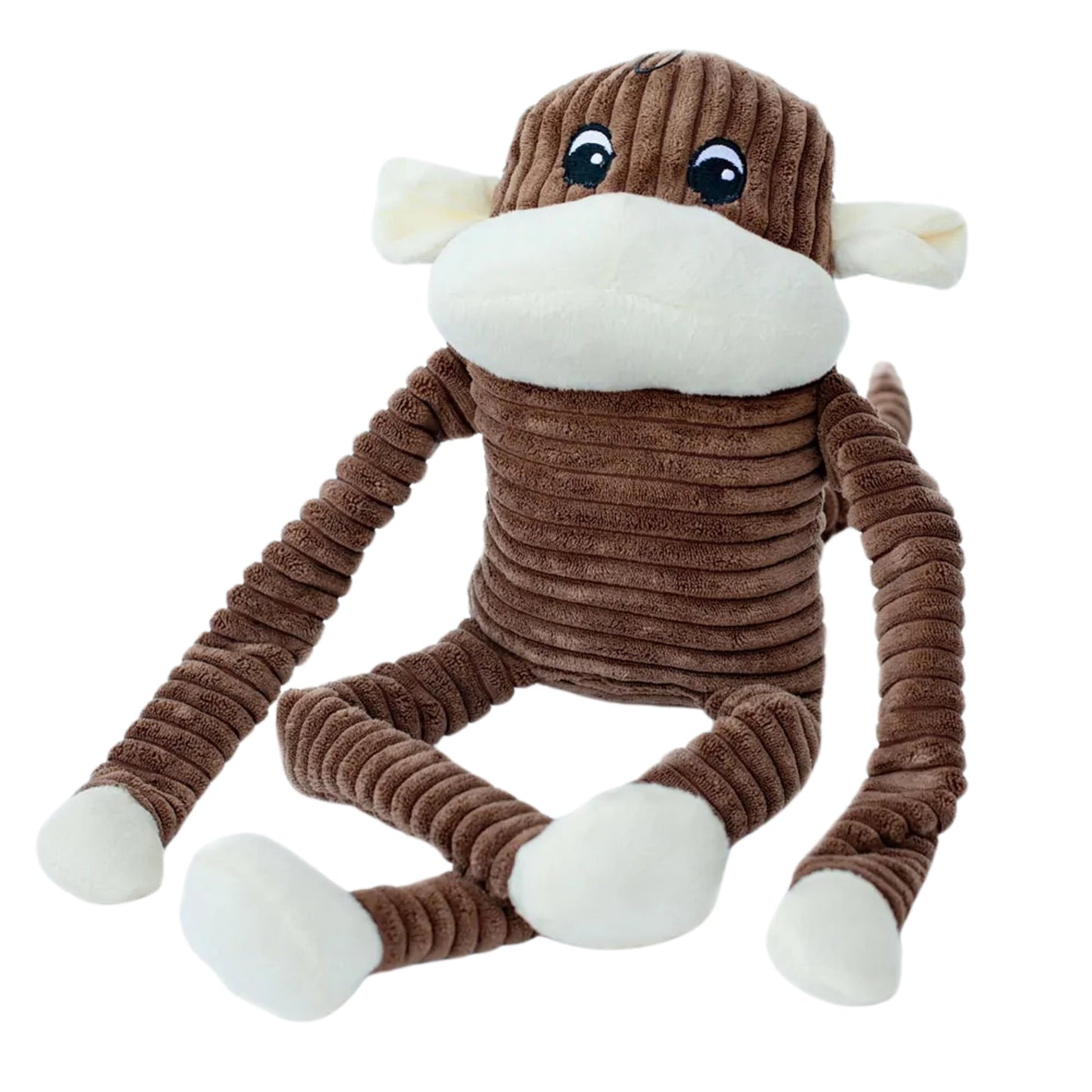 ZippyPaws Spencer the Crinkle Monkey Dog Toy, Brown, X-Large