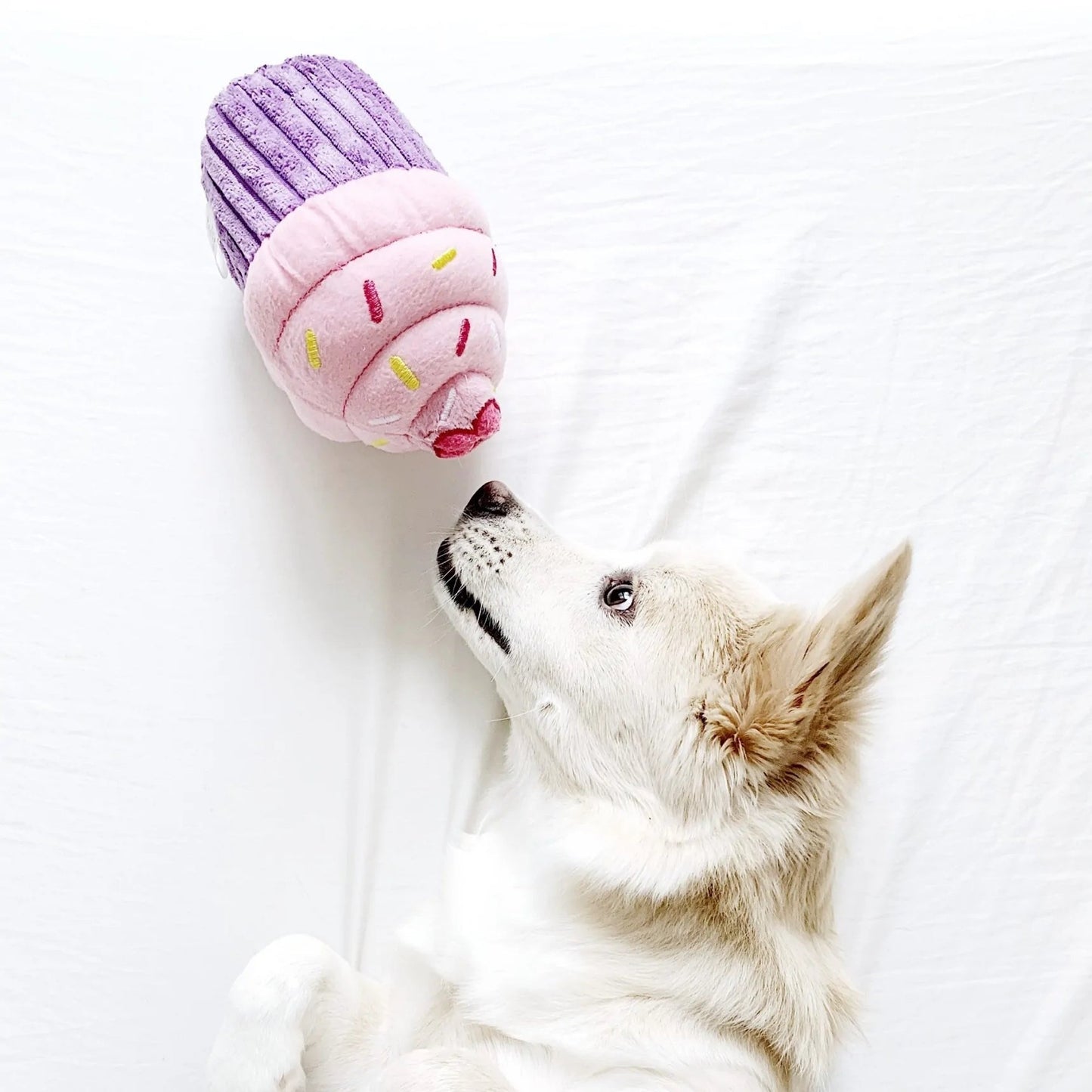 ZippyPaws Cupcake Dog Toy, Pink, Medium, view 2