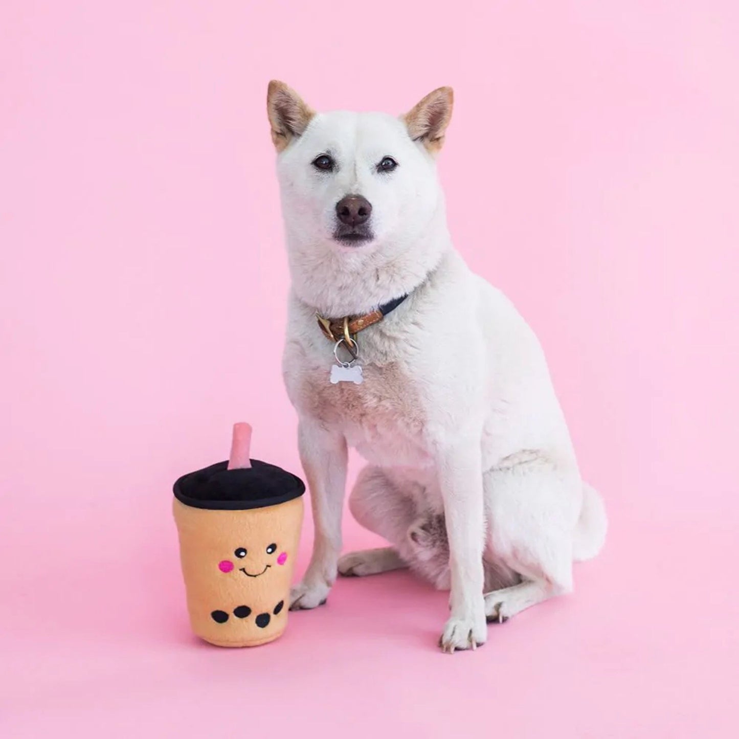 Zippypaws Nomnomz Boba Milk Tea Brown/Black Medium, view 2