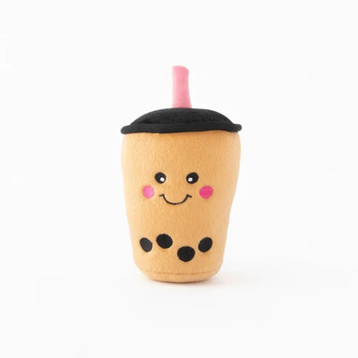 Zippypaws Nomnomz Boba Milk Tea Brown/Black Medium - Pets Perfect