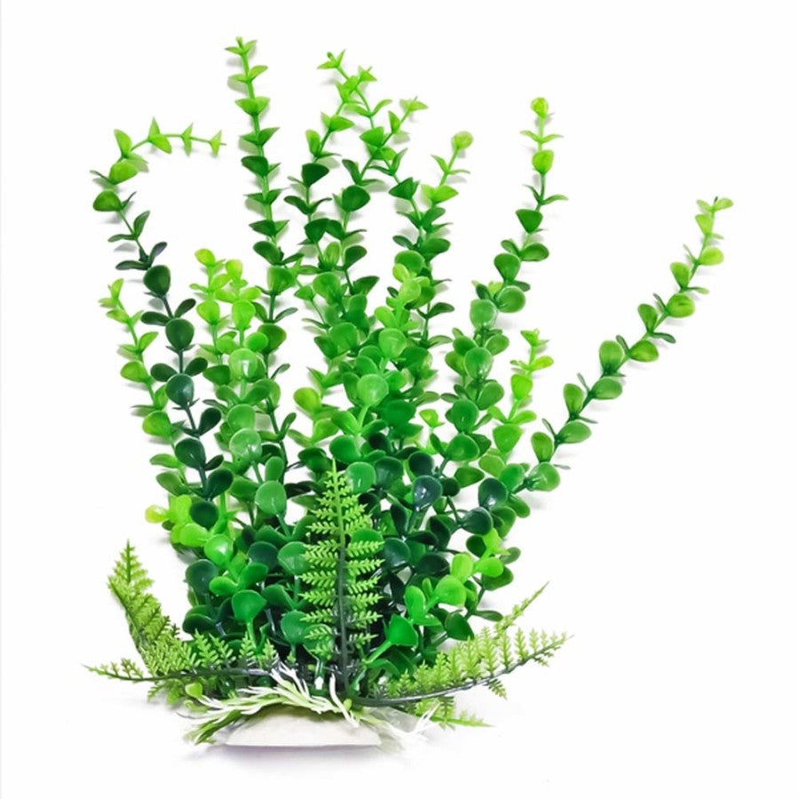 AquaTop Bacopa Aquarium Plant with Weighted Base, Green, 12 in