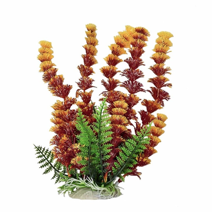 AquaTop Cabomba Aquarium Plant with Weighted Base Fire, 12 in