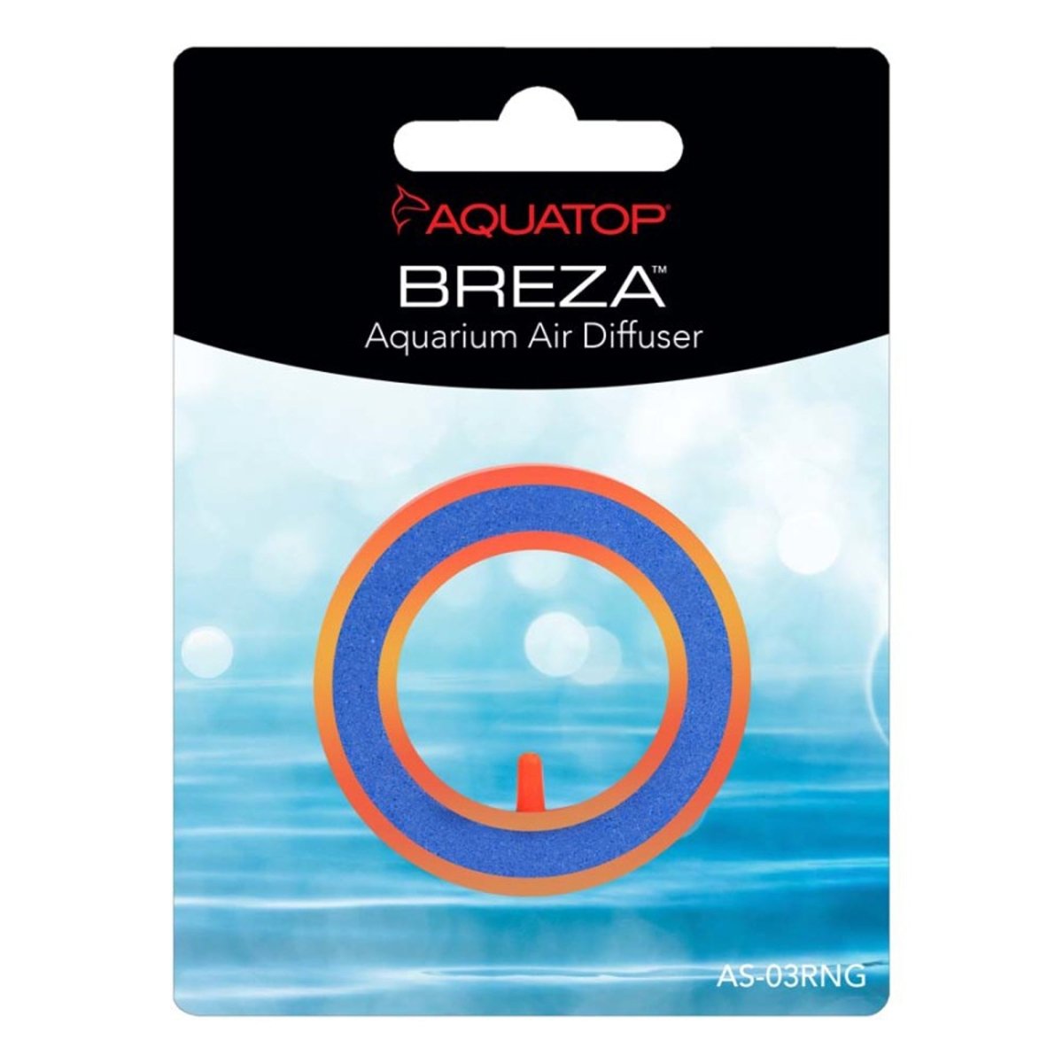 Aquatop Ring Air Stone Orange, Black, 1ea/3 in - Pets Perfect