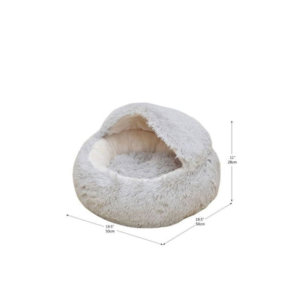 PetPals Igloo Pet Bed Pearl Grey 19.5 in - Pets Perfect