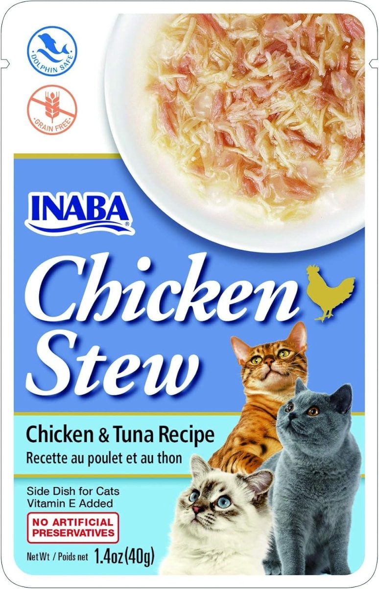Inaba Chicken Stew Side Dish For Cats Chicken/Tuna 1.76oz. (Case of 8) - Pets Perfect