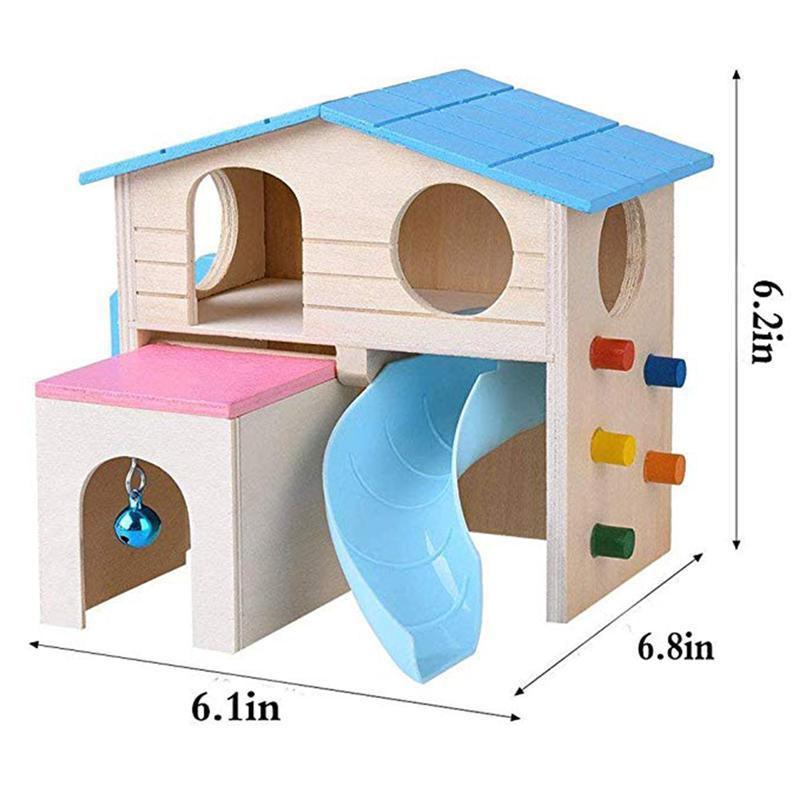 Natural Wood Hamster Hideout Eco - Friendly Nest - Pets Perfect