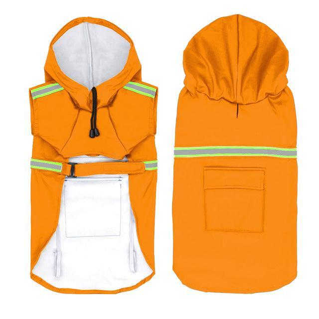 Reflective Waterproof Dog Raincoat - Safety Jacket with Pocket & Velcro - Pets Perfect