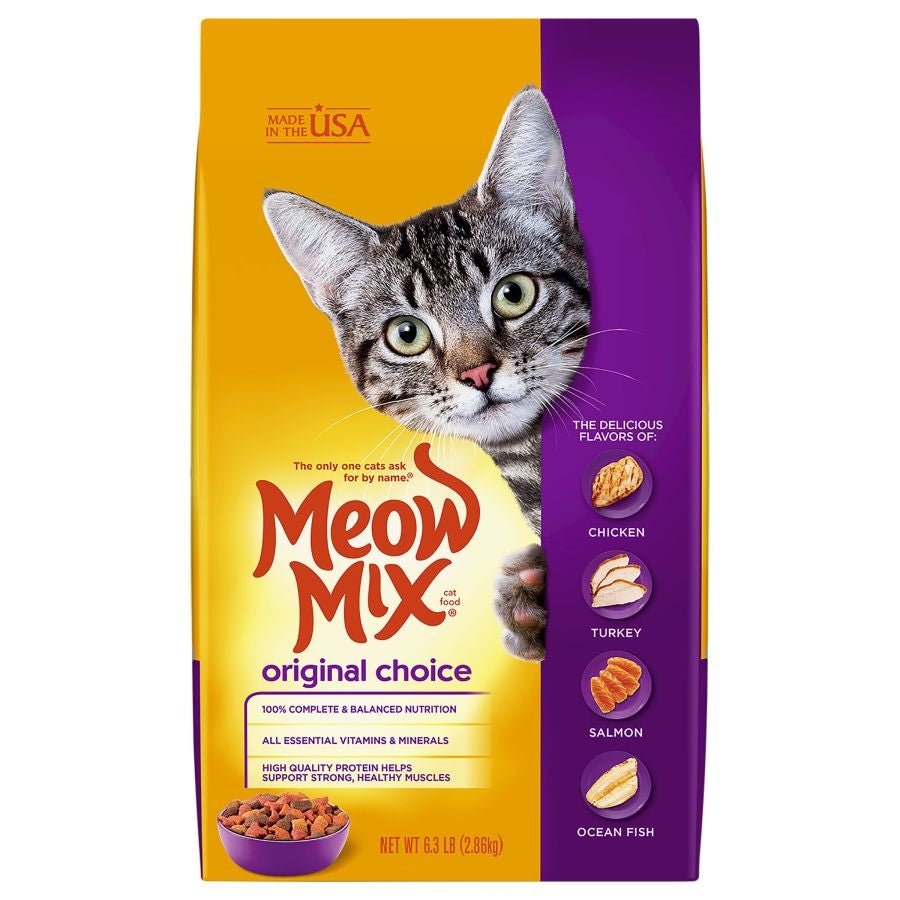 Meow - Mix Original Choice Dry Cat Food Chicken, Turkey, Salmon & Ocean Fish 6.3lb - Pets Perfect