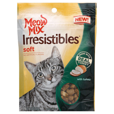 Meow Mix Irresistibles Soft Cat Treats - Real Turkey, 3 oz (5 ct)