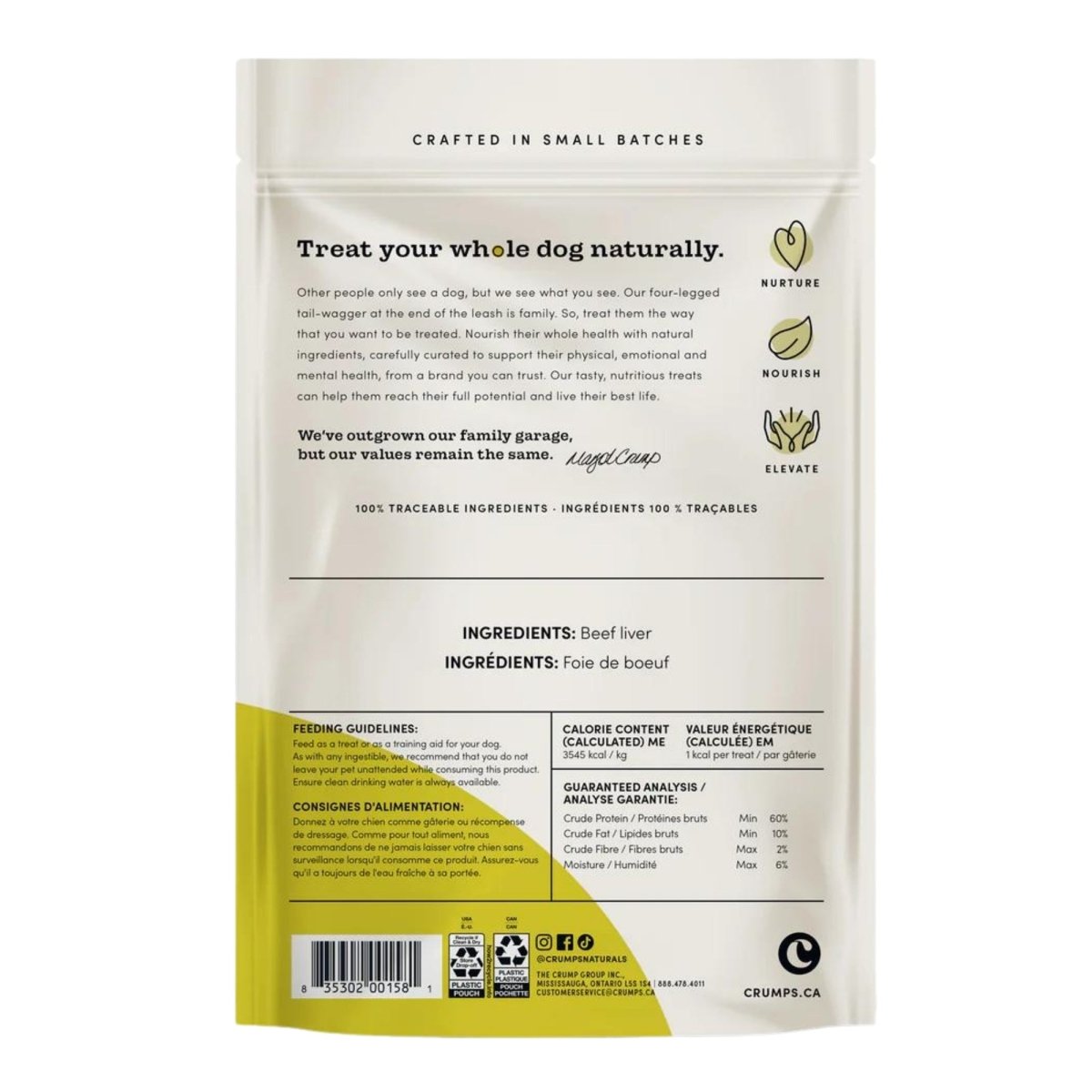 Crumps Naturals Mini Trainers Freeze - Dried Beef Liver Dog Treats - Pets Perfect