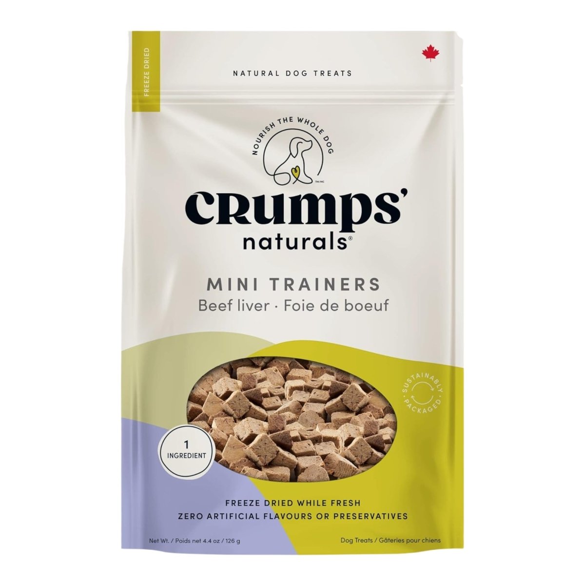 Crumps Naturals Mini Trainers Freeze - Dried Beef Liver Dog Treats 3.7 oz - Pets Perfect