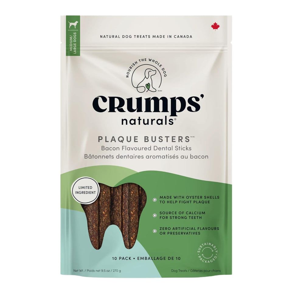 Crump Naturals Plaq Buster 7 in Bacon, 10-Count