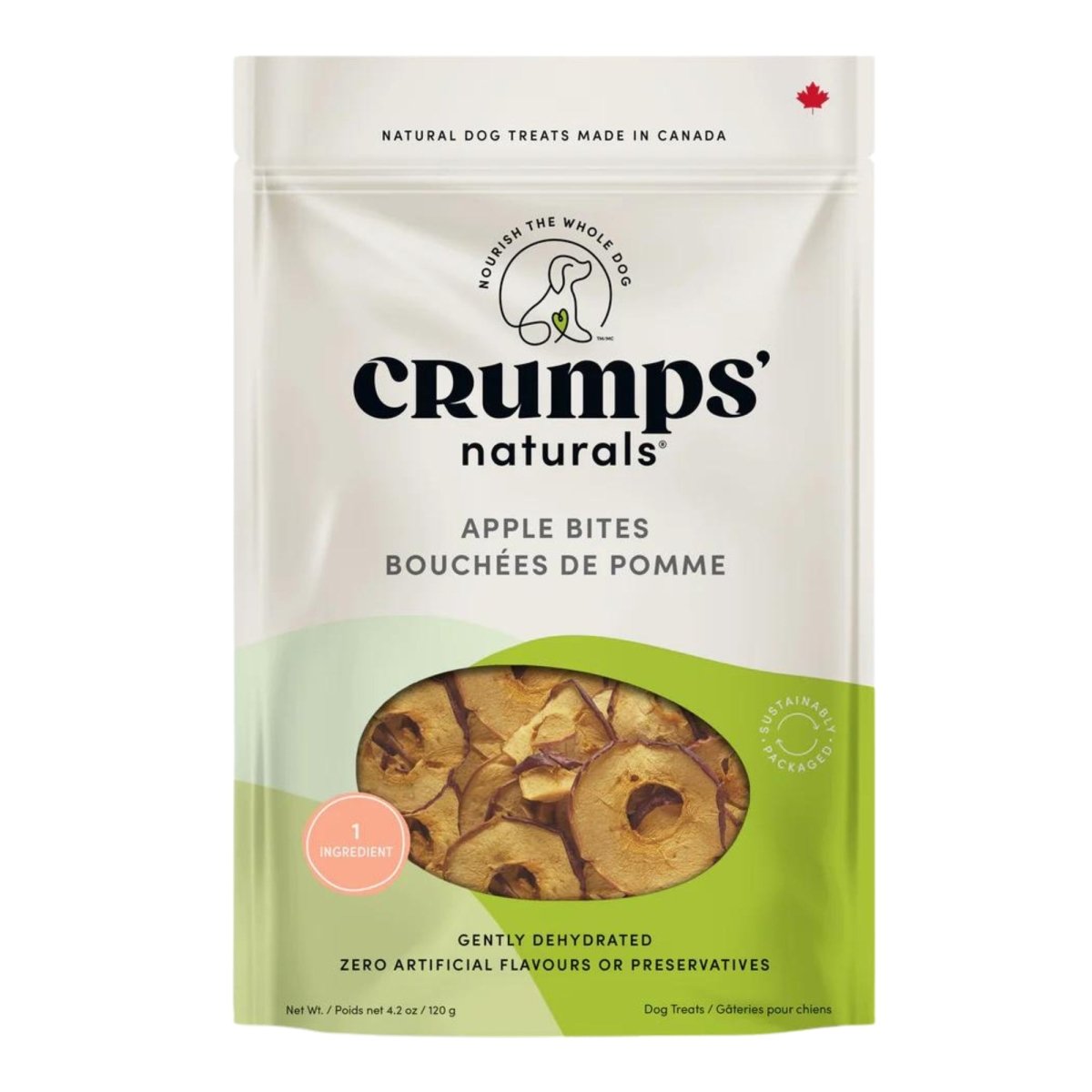 Crumps Naturals Apple Bites Dehydrated Dog Treats 3.5 oz - Pets Perfect