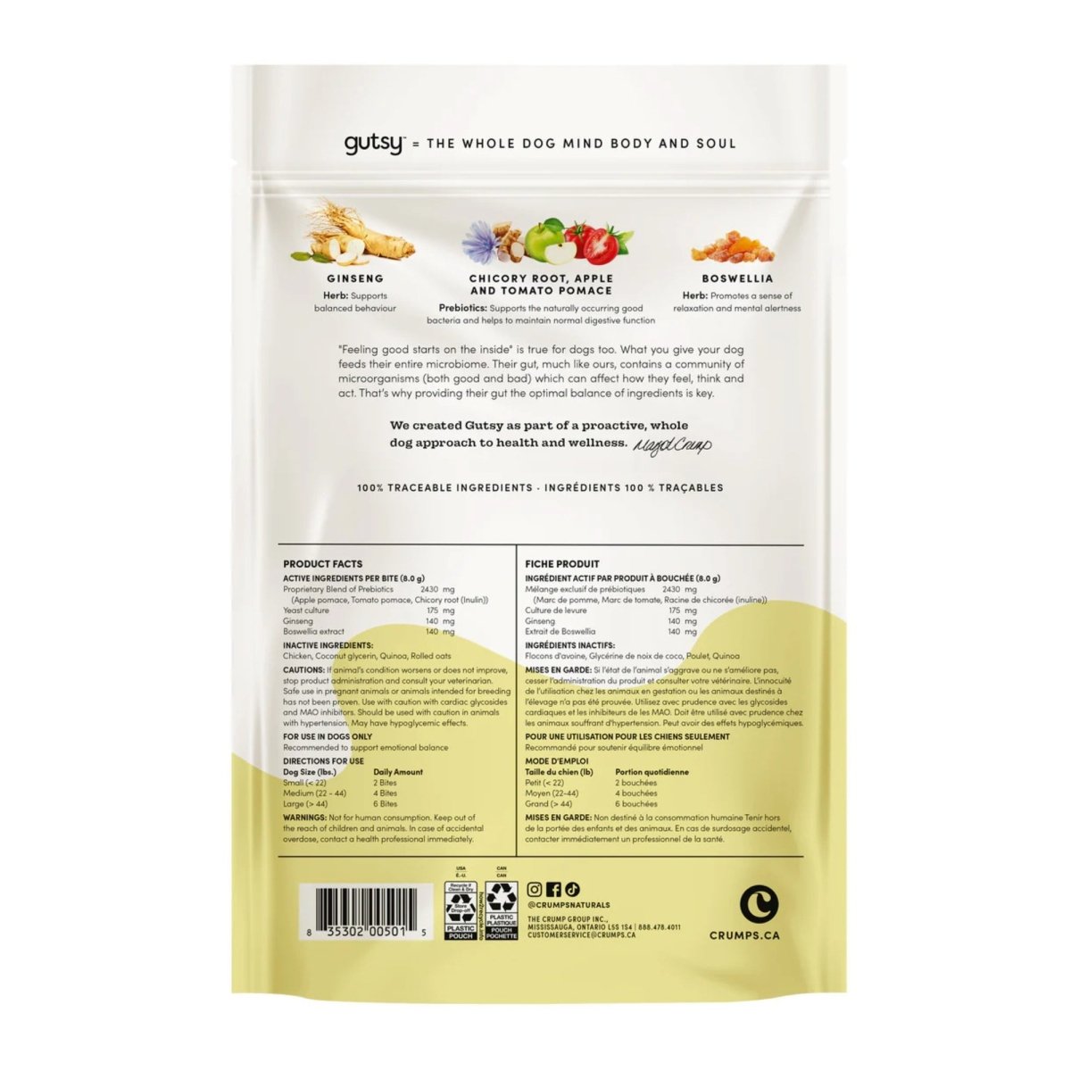 Crumps Dog 4.6oz. Gutsy Happy Bites - Pets Perfect