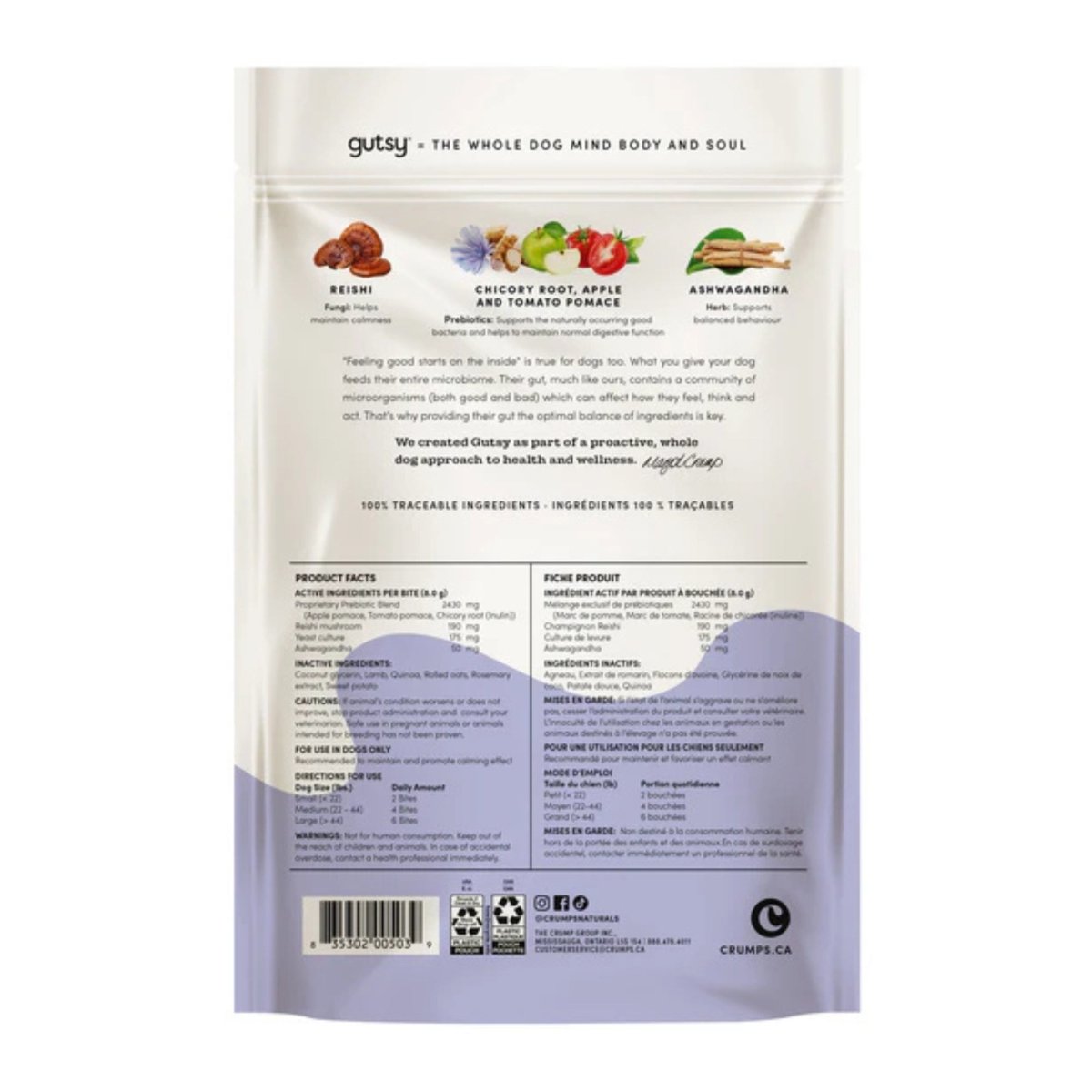 Crumps Dog 4.6oz. Gutsy Calm Bites - Pets Perfect