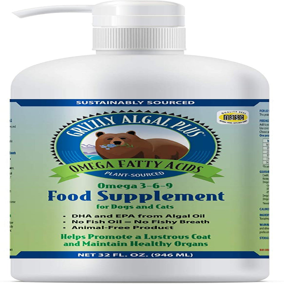 Grizzly Dog Cat Algal Oil Plus, 32 oz