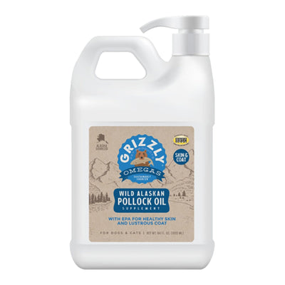 Grizzly Wild Alaskan Pollock Oil Supplement for Dogs 64 oz