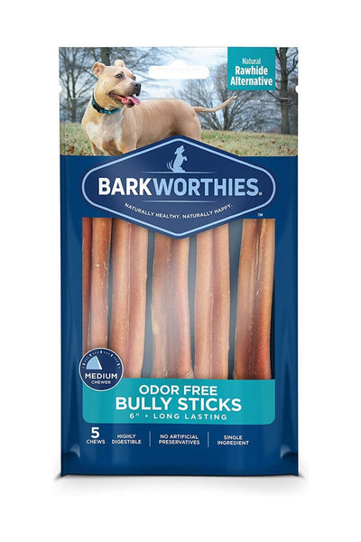 Barkworthies Odor Free Bully Stick 6 in, 5 ct