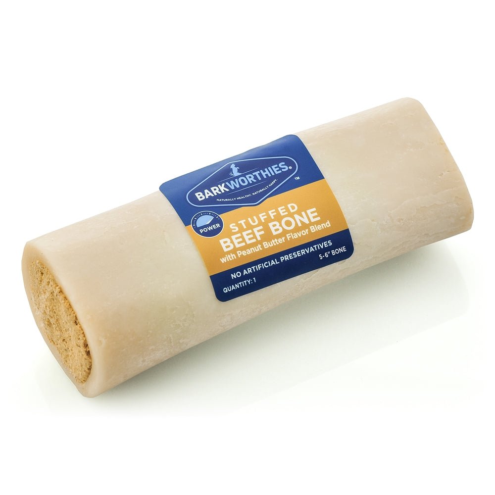 Barkworthies Shin Bone Stuffed With Peanut Butter 10ea/56 in, 10 ct - Pets Perfect