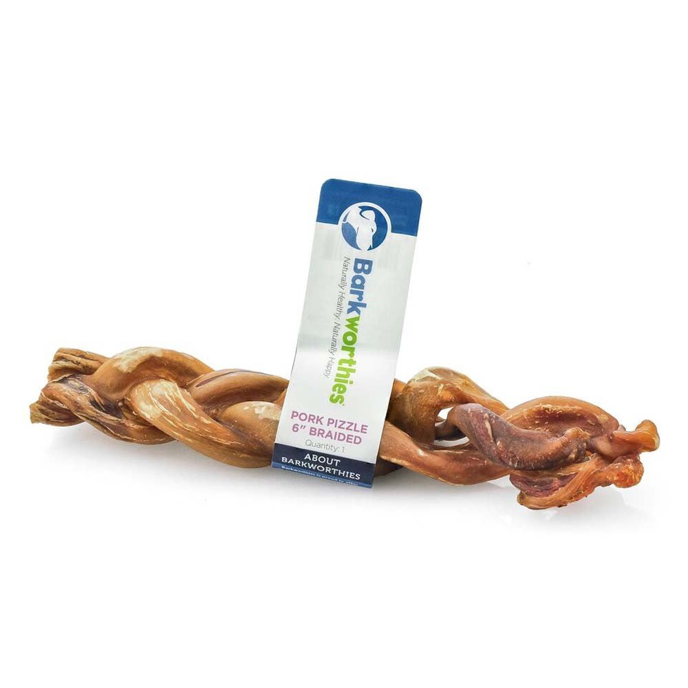 Barkworthies Braided Pork Pizzle 30ea/6 in, 30 ct - Pets Perfect