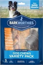 Barkworthies Variety Pack Dog Treats Medium, 5 ct