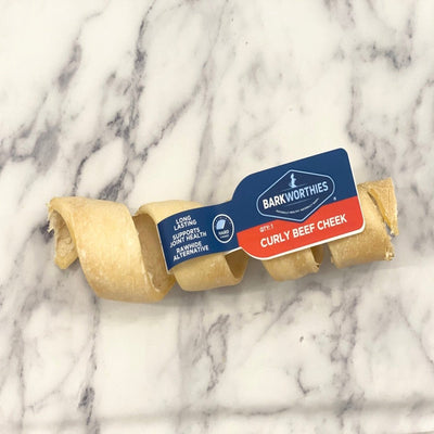 Barkworthies Curly Beef Cheek Dog Treat 10 ct, 10 ct