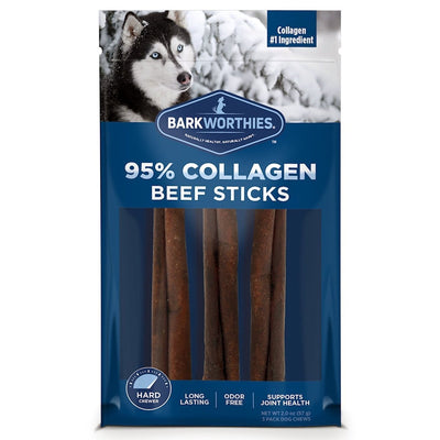 Barkworthies Dog Collagen Grain Freer Stick 6 in 3 ct 6 ct