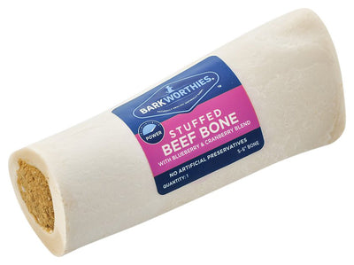 Barkworthies Dog Shin Bone Stuffed Bcn 5-6 in