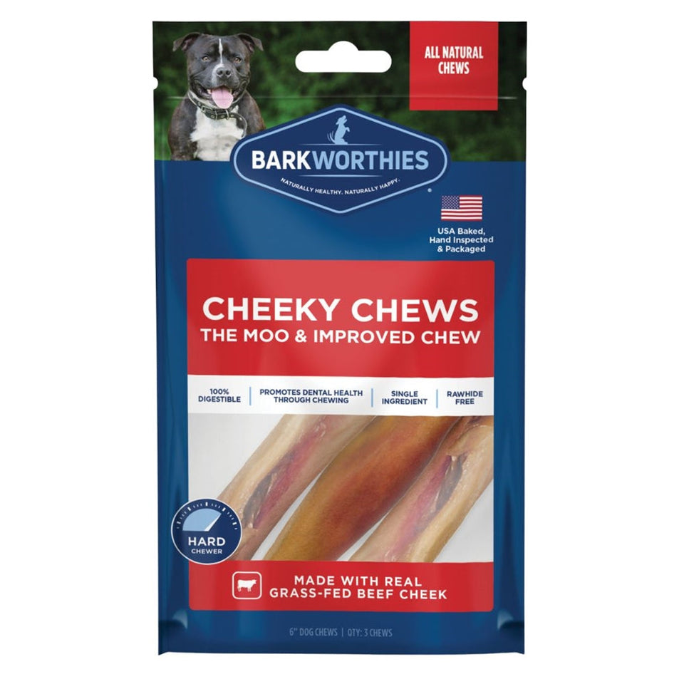 Barkworthies Cheeky Chew Dog Treat 6 in, 50 ct