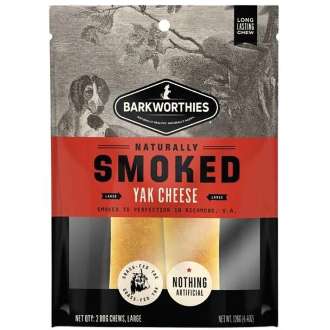 Barkworthies Smoked Yak Cheese Dog Treat 1ea/LG/2 ct - Pets Perfect