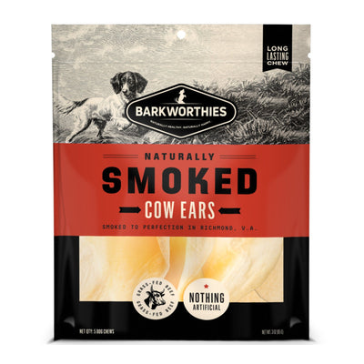 Barkworthies Smoked Cow Ear Dog Treat 5 ct