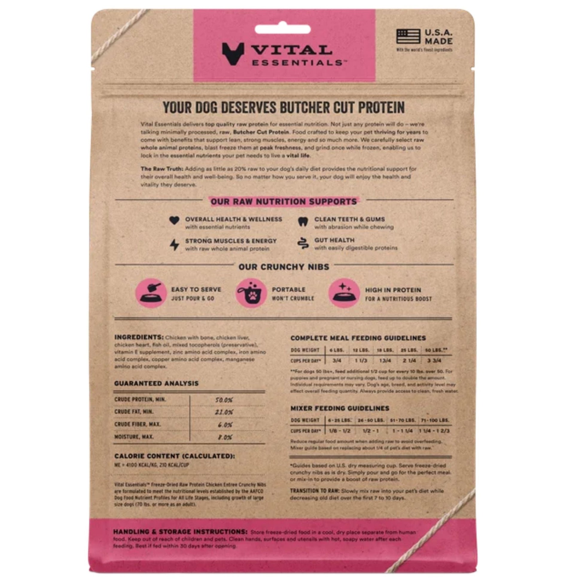 Vital Essentials Dog Freeze-Dried Nibs Chicken 14 oz, view 3