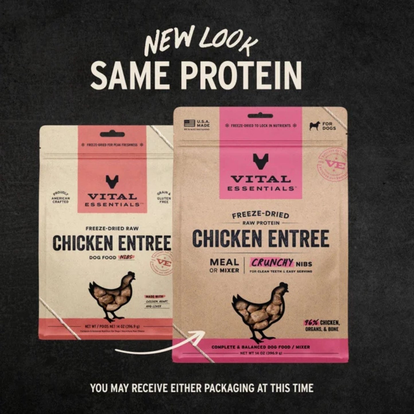Vital Essentials Dog Freeze-Dried Raw GF Chicken Entree Nibs 14 oz, view 3